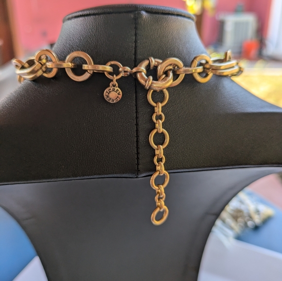 J. Crew Gold Tortoise Crystal Ball Charm Statement Necklace - Picture 8 of 9